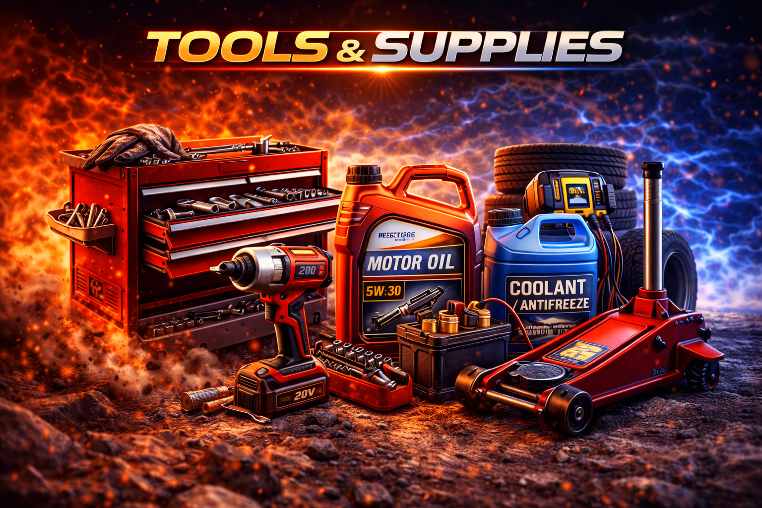 Tools and supplies for installation maintenance and shop work
